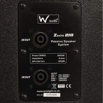 W Audio Zenith S218 Bass Enclosure