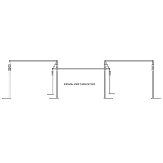 Global Truss Curtain Call Pipe and Drape 1.3M-2.1M Cross Bar