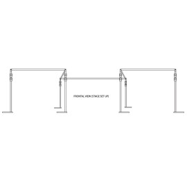 Global Truss Curtain Call Pipe and Drape 1.3M-2.1M Cross Bar
