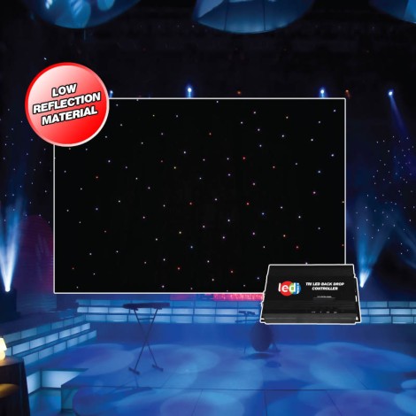 LEDJ PRO 8 x 4m Tri LED Black Starcloth System