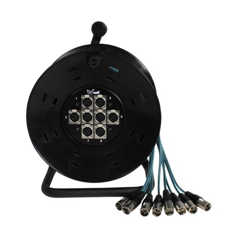 W Audio XLR Multicore Drum 8-Way 15m