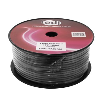 LEDJ 100m 2 Core Screened DMX Cable Drum