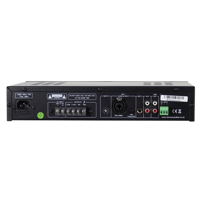 Clever Acoustics MA 260 100V 60W Mixer Amplifier