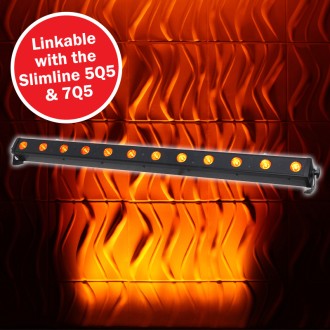 LEDJ Slimline 12Q5 RGBA Batten (Black Housing)