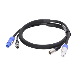 LEDJ 3m Combi 3-Pin DMX/PowerCON Cable Lead