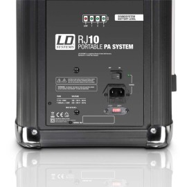 LD Systems Roadjack 10 - Battery Powered Bluetooth Loudspeaker with Mixer,  LDRJ10