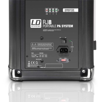 LD Systems Roadjack 8 - Battery Powered Bluetooth Loudspeaker with Mixer,  LDRJ8