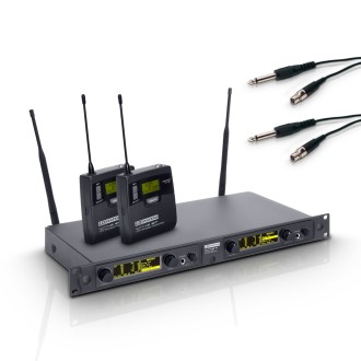 LD Systems WIN 42 BPG 2 - Wireless Microphone System with 2 x Belt Pack and 2 x Guitar Cable