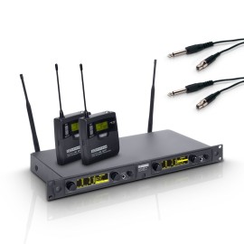 LD Systems WIN 42 BPG 2 - Wireless Microphone System with 2 x Belt Pack and 2 x Guitar Cable