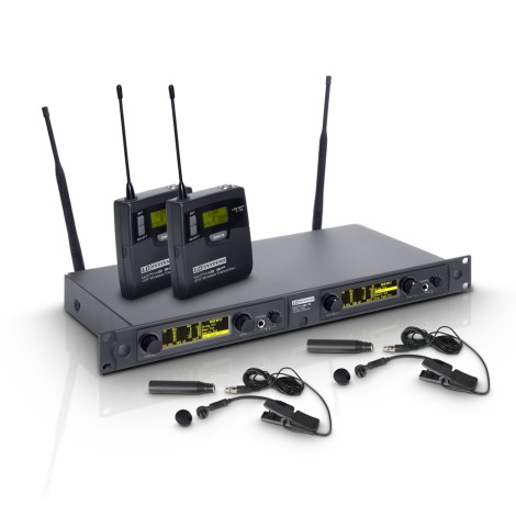 LD Systems WIN 42 BPW 2 - Wireless Microphone System with 2x Belt Pack and 2x Brass Instrument Microphone
