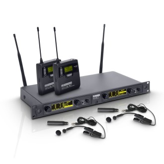 LD Systems WIN 42 BPW 2 - Wireless Microphone System with 2x Belt Pack and 2x Brass Instrument Microphone