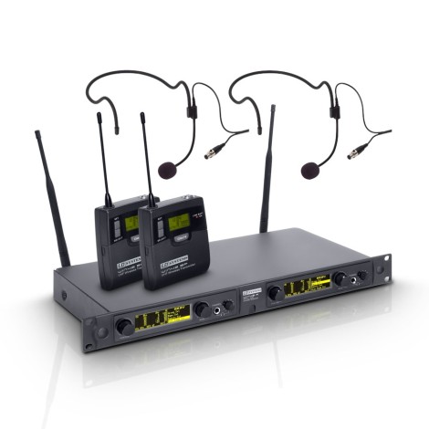LD Systems WIN 42 BPH 2 B 5 - Wireless Microphone System with 2 x Belt Pack and 2 x Headset