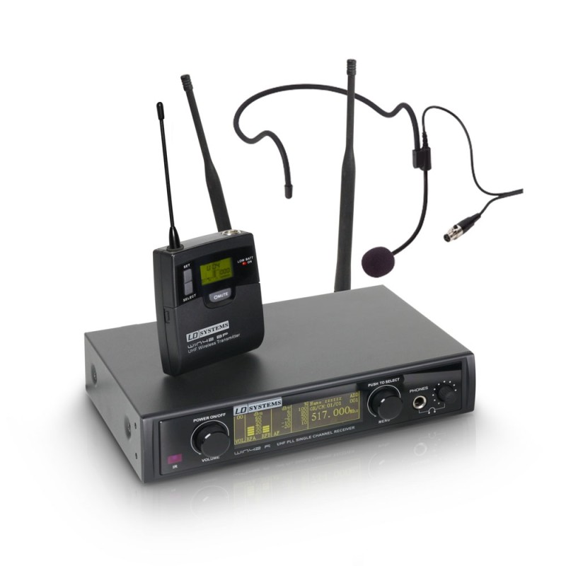 LD Systems WIN 42 BPH B 5 - Wireless Microphone System with Belt Pack and Headset